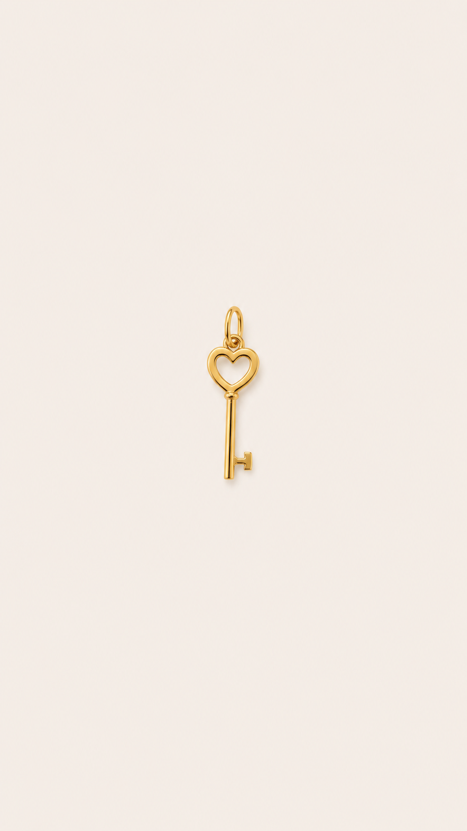 Heart Key Charm