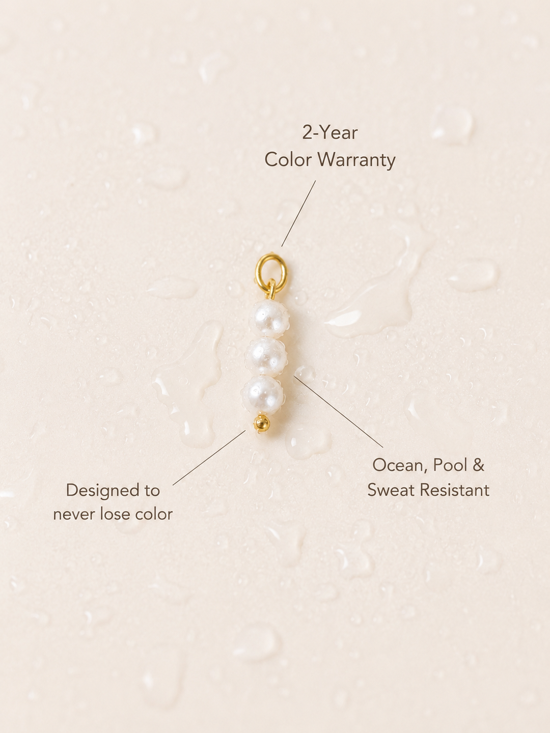 Triple Pearl Charm