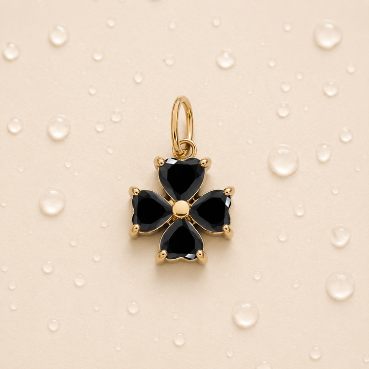 Noir Fleur Charm – Black